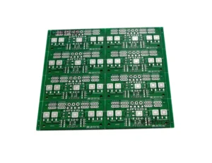 Double-sided HASL PCB prototype factory sample with green solder mask