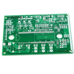 Close-up of clean soldering pads and clear silkscreen on a HASL double-sided circuit board