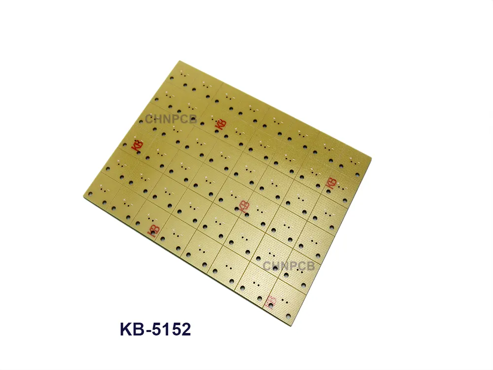 KB-5152 22F single-sided PCB finished product with green solder mask panel array manufactured by CHNPCB China