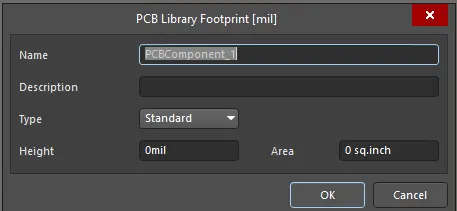 Renaming component footprint in Altium Designer PCB library for SMT accuracy