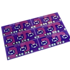 Double-sided PCB panel for audio amplifier protection board, made in China