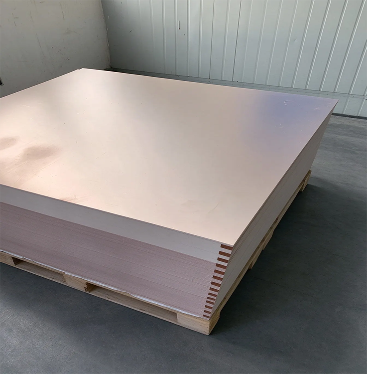 Stacked copper clad laminate sheets in China, a base material behind the AI PCB CCL Taiwan supply chain
